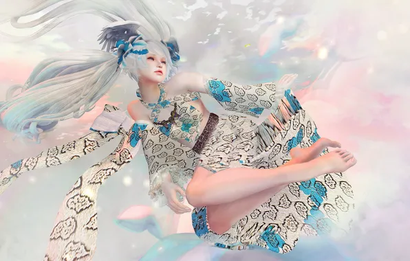 Девушка, поза, фон