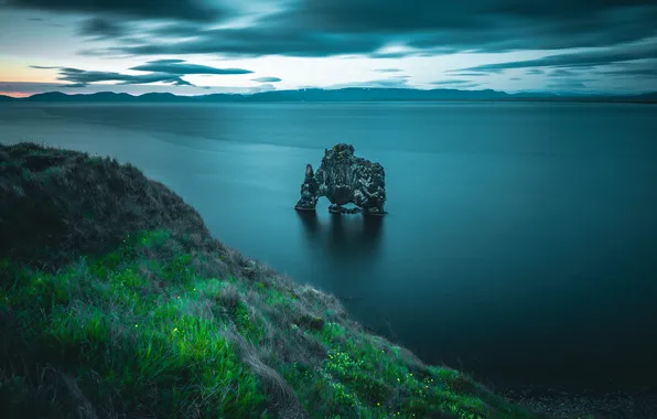 Море, скала, скалы, берег, вид, арка