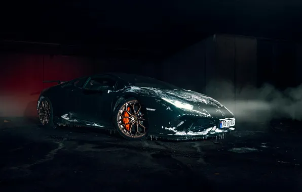 Green, lamborghini, huracan
