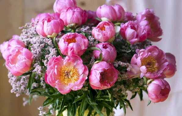 Букет, пионы, peonies