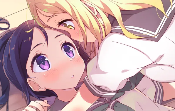 Девочки, аниме, арт, Love live!