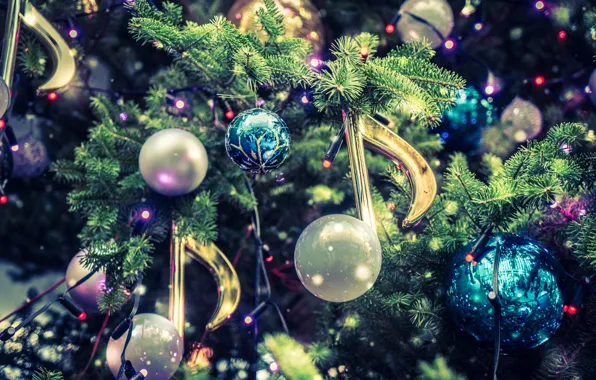 Шарики, шары, Рождество, Новый год, ёлка