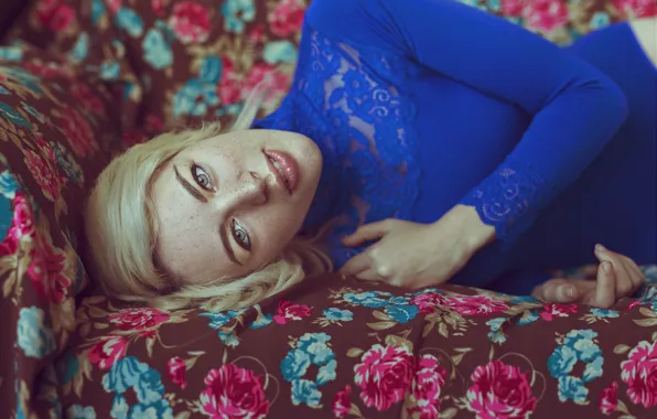 Картинка взгляд, лицо, модель, волосы