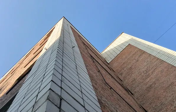 Кирпич, Архитектура, вид снизу, зданее