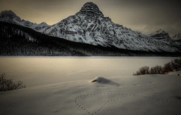 Картинка снег, пейзаж, горы