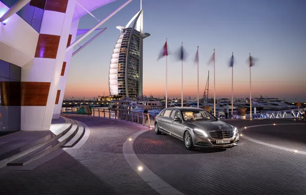 Фонтан, Mercedes, Maybach, Pullman, S600, 2016