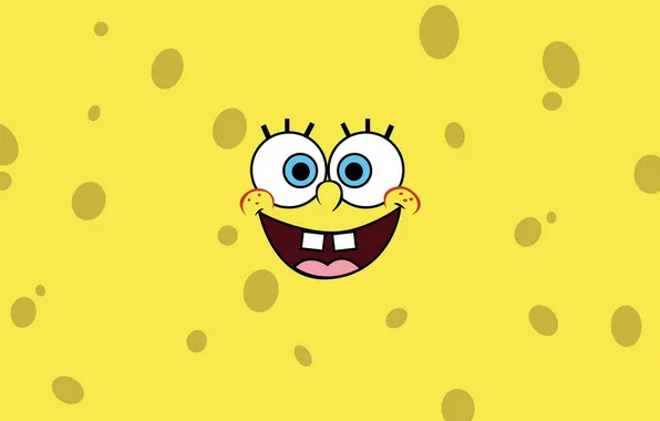 Картинка взгляд, желтый, улыбка, мультсериал, SpongeBob SquarePants, Губка Боб Квадратные Штаны