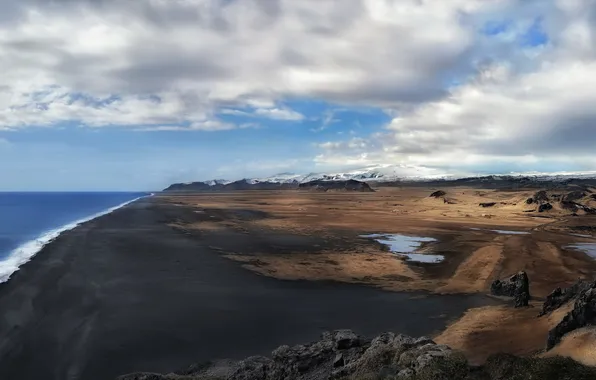 Картинка пейзаж, Iceland, Vík í Mýrdal