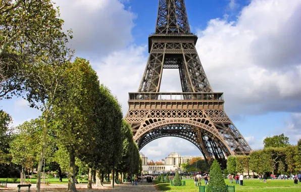 Картинка эйфелева башня, Париж, архитектура, франция, paris, france, Марсово поле