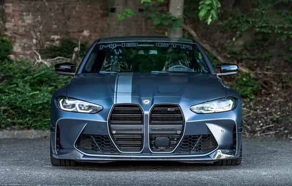 BMW, Light, Blue, Front, BMW M3, Face, Manhart, Sight