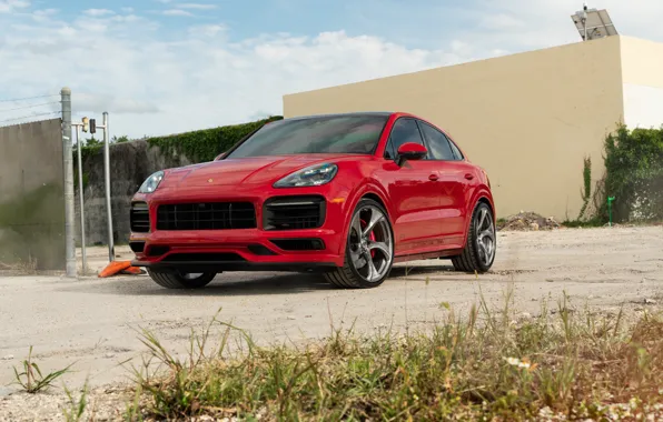 Porsche, Red, Porsche Cayenne, Cayenne Coupe