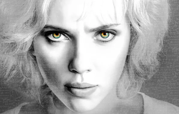 Картинка Scarlett Johansson, eyes, Lucy, lips, look, actress, enigma, riddle
