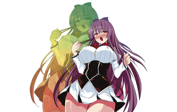 Girl, sexy, long hair, dress, boobs, anime, beautiful, pretty