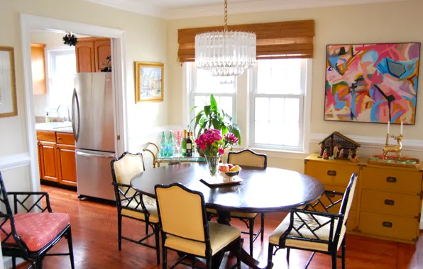 Interior, vintage style, dining, liing space