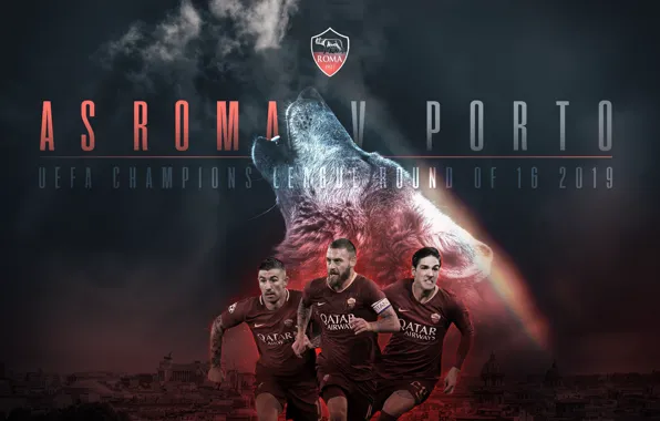 Wallpaper, sport, football, AS Roma, players