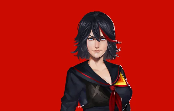 Девушка, минимализм, форма, Matoi Ryuuko, Kill La Kill