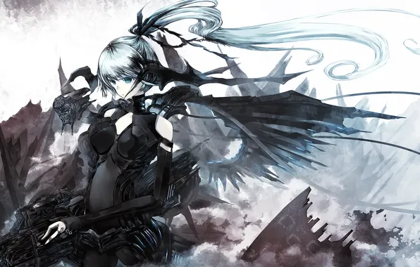 Девушка, оружие, рисунок, арт, muso-comet