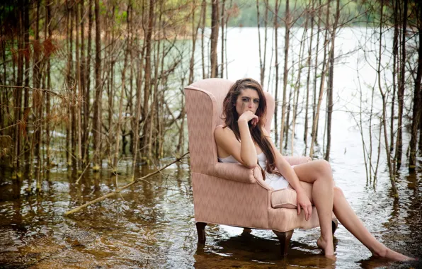 Взгляд, девушка, фон