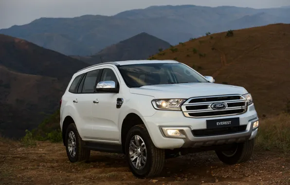 Картинка белый, Ford, Everest, 2015, XLT