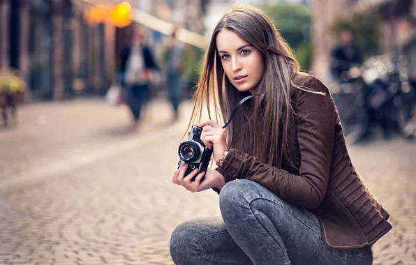 Girl, photo, eyes, photographer, camera, model, beauty, lips