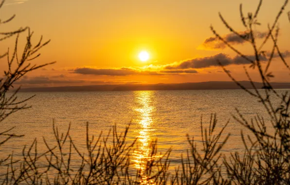 Картинка солнце, Рассвет, Красноярское море