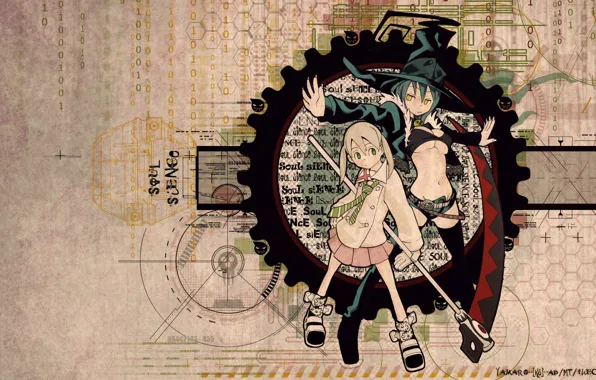 Девушки, аниме, ведьма, Пожиратель душ, Soul Eater