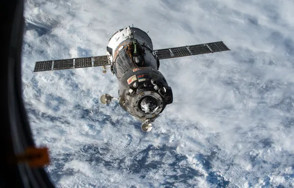 Картинка космос, корабль, космический, Союз, пилотируемый, Soyuz, TMA15M