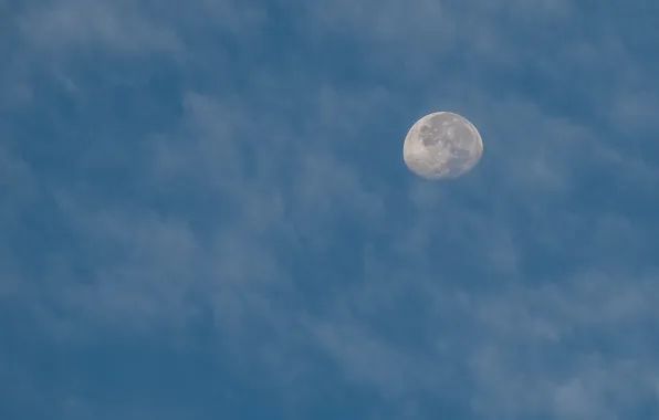 Картинка небо, облака, луна