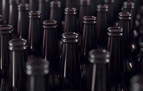 Обои, wallpaper, бутылки, картинка, bottles, на рабочий стол, beer bottles, тёмные бутылки