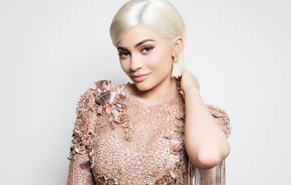 Взгляд, девушка, Фото, макияж, платье, Kylie Jenner, Кайли Дженнер