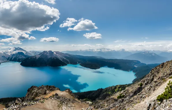 Пейзаж, Природа, панорама, Canada, British Columbia, Squamish-Lillooet, Panorama Ridge