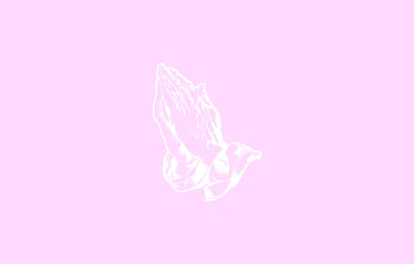 White, pink, god, aesthetic, praying, praying hands, baby pink