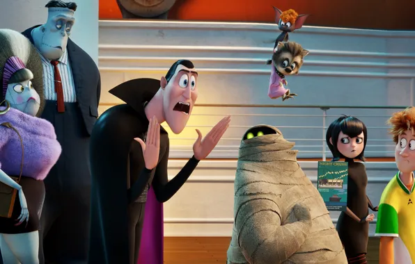 Семья, друзья, персонажи, Дракула, Hotel Transylvania 3, Монстры на каникулах 3 : Море зовёт
