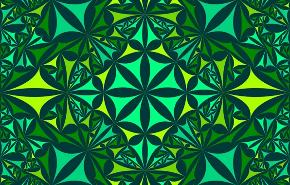 Абстракция, green, геометрия, калейдоскоп