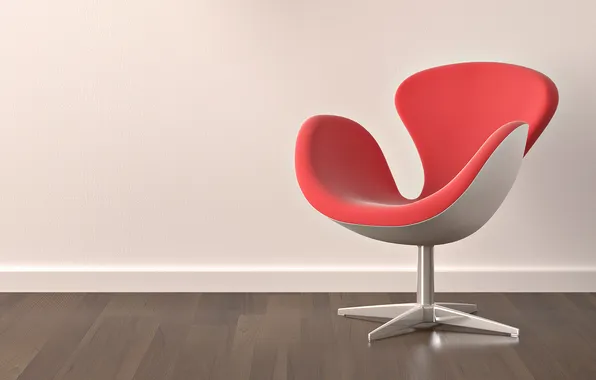 Картинка дизайн, стиль, комната, красное, интерьер, кресло, стул, пол