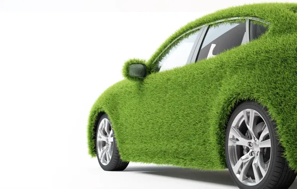 Картинка машина, трава, зеленый, транспорт, автомобиль