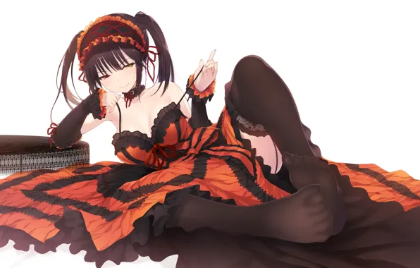 Девушка, Аниме, Красное Платье, Date A Live