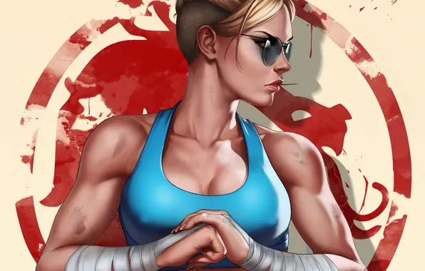 Картинка девушка, art, Mortal Kombat, Cassie Cage, Кэсси Кейдж, by Dandonfuga
