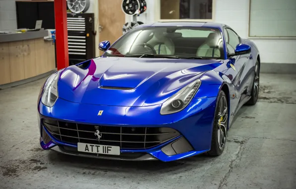 Ferrari, Blue, Berlinetta, F12