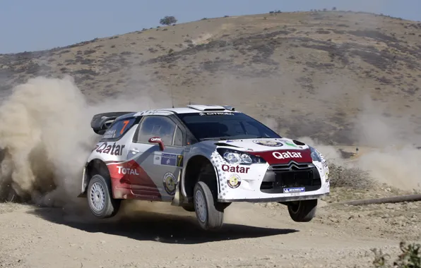 Пыль, 2012, rally, ралли, wrc, citroen, ds3, Qatar