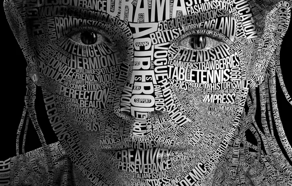Картинка typography, face, letter