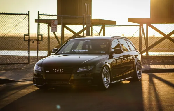 Картинка Audi, wheels, black, wagon, avant