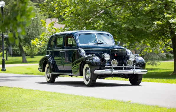 Cadillac, Imperial, ретро автомобили, Sedan, 1940, by Fleetwood, 7-passenger, Series 90