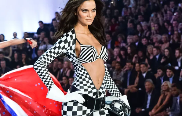 Модель, брюнетка, шоу, гонки, подиум, мода, Victoria's Secret
