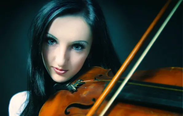 Девушка, музыка, скрипка