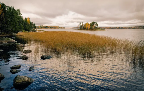 Russia, Leningrad Oblast, Vyborg, Love Island, Monrepos park