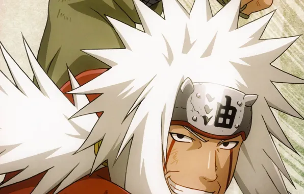 Naruto, белые волосы, кулак, ухмылка, ninja, sensei, Jiraya, наруто ураганные хроники