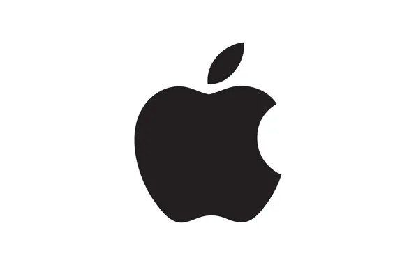 Картинка apple, яблоко, white, black, fon