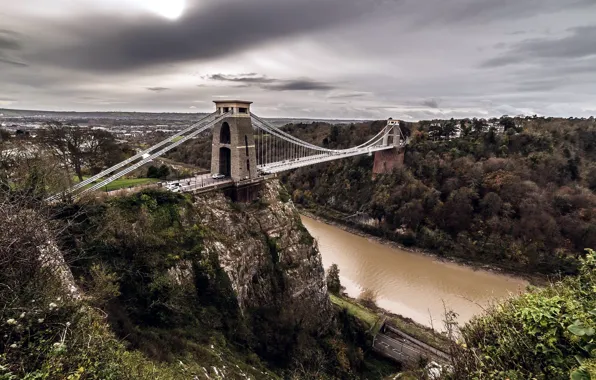 England, Bristol, Clifton suspension bridge