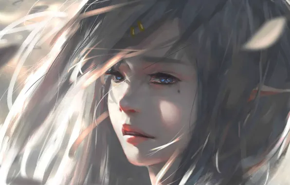 Картинка девушка, фентези, эльф, арт